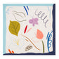 Pañuelo de seda «Playful Bloom», turquesa, 90 x 90 cm