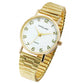 Reloj de Aleación Bañado en Oro con Cristal Emporia® Blanco