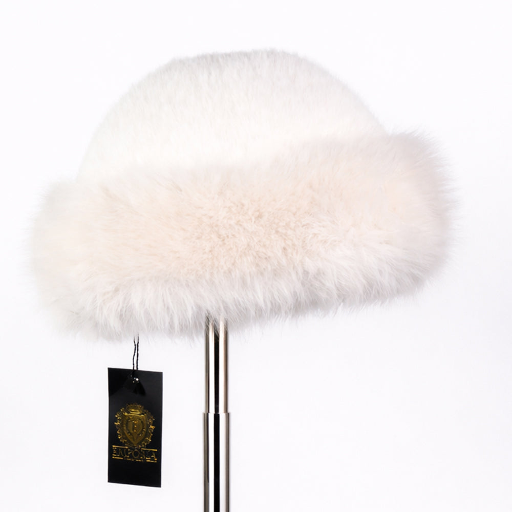 Gorro de invierno de piel sintética beige – talla única 3 