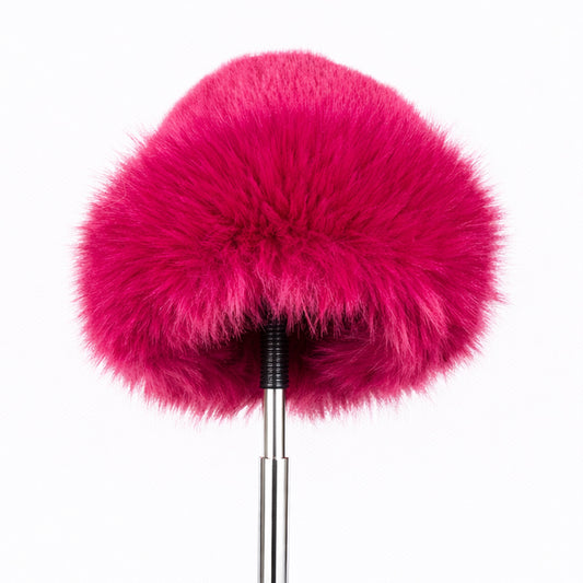 Gorro de invierno de piel sintética rosa – talla única