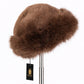 Gorro de invierno de piel sintética marrón – talla única
