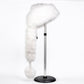 Gorro de invierno de piel sintética blanco con bufanda – talla única