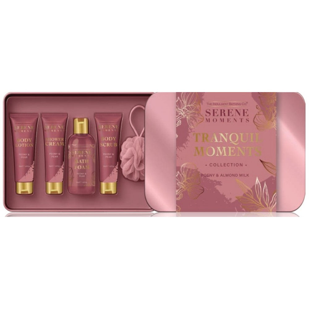 Serene Moments Tranquil Moments – Set de regalo de lujo para baño y cuerpo con fragancia de peonía y pera. 1 