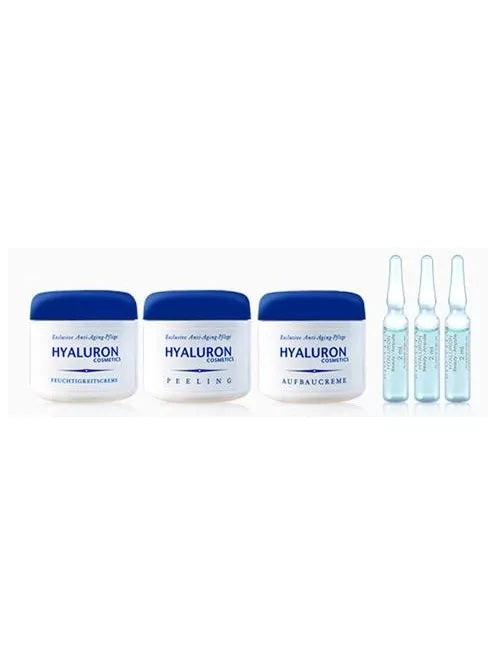 Set de 3x125 ml Hyaluron Cream + 15 ampollas de 2ml