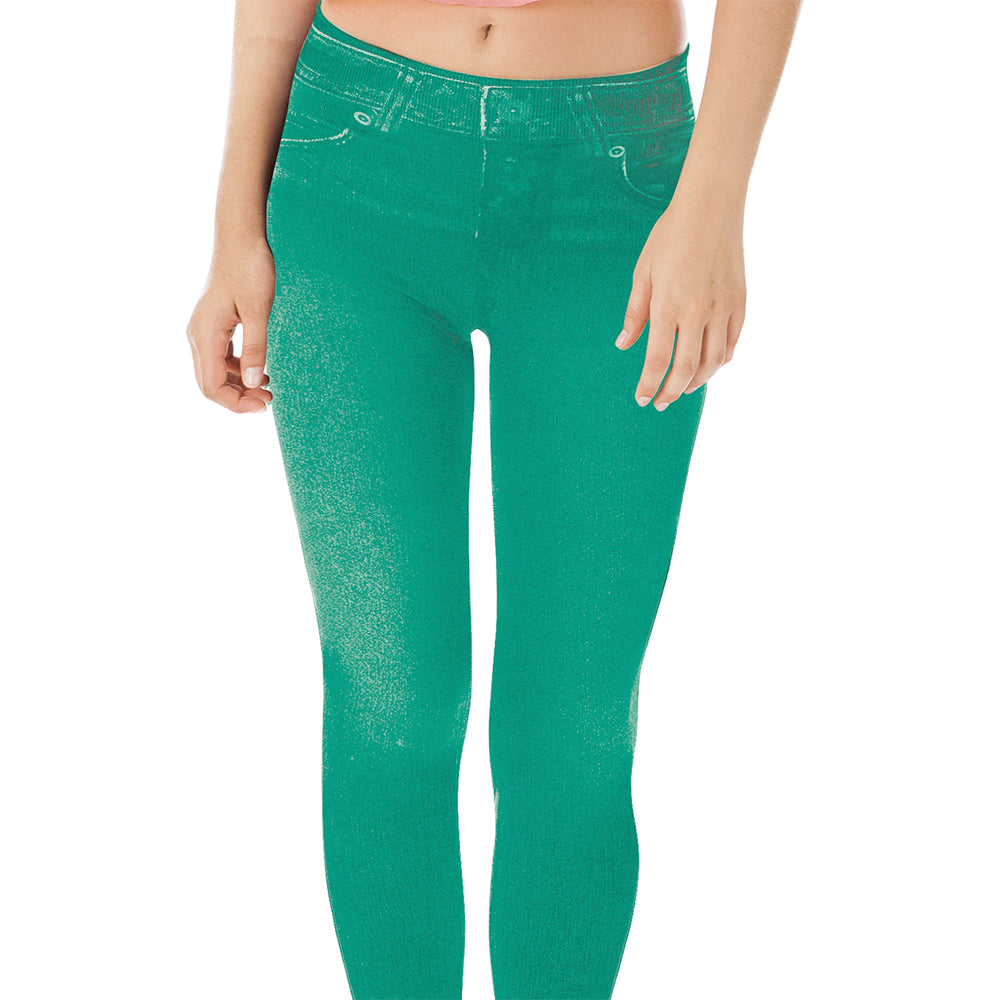 Conjunto de fajas jeggings de verano, en 3 colores: rojo, verde y marrón 6 