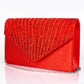 Bolso de Aleación Bañado en Oro con Cristal Emporia® Rojo y Cristal Emporia® Blanco ( Collar +Pendientes +Pulsera +Anillo )