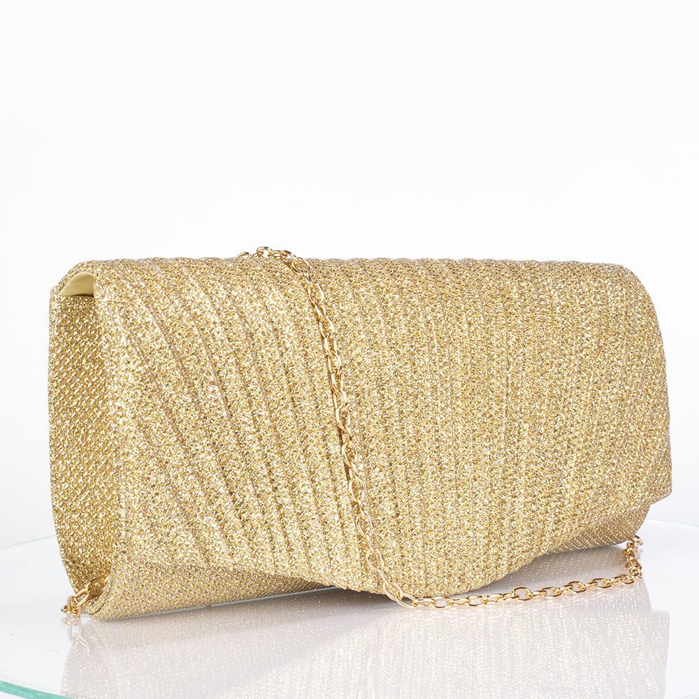 Bolso de Aleación Bañado en Oro con Cristal Emporia® Blanco ( Collar +Pendientes +Pulsera +Anillo ) 8 