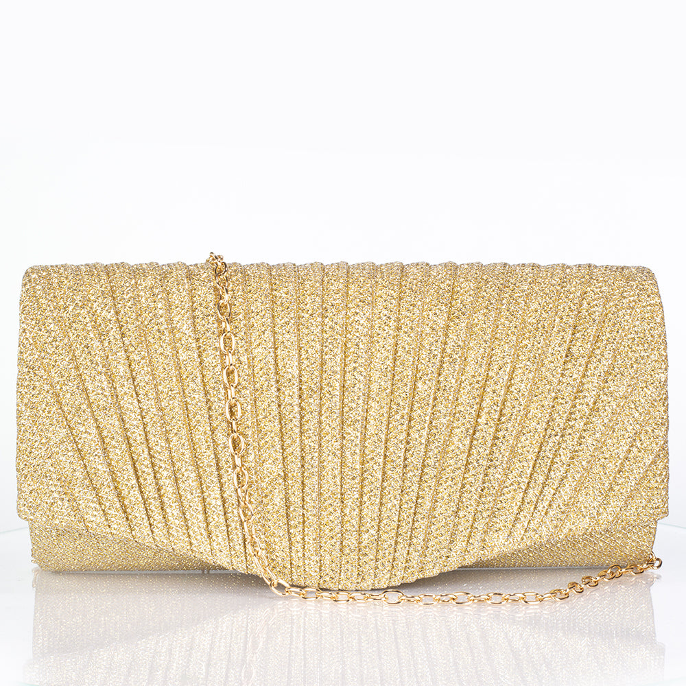 Bolso de Aleación Bañado en Oro con Cristal Emporia® Blanco ( Collar +Pendientes +Pulsera +Anillo ) 9 