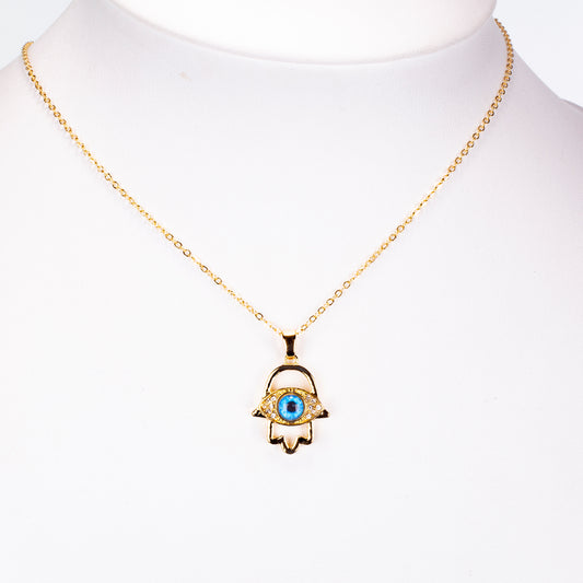 Collar de Aleación Bañado en Oro con Esmalte
