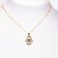 Collar de Aleación Bañado en Oro con Esmalte