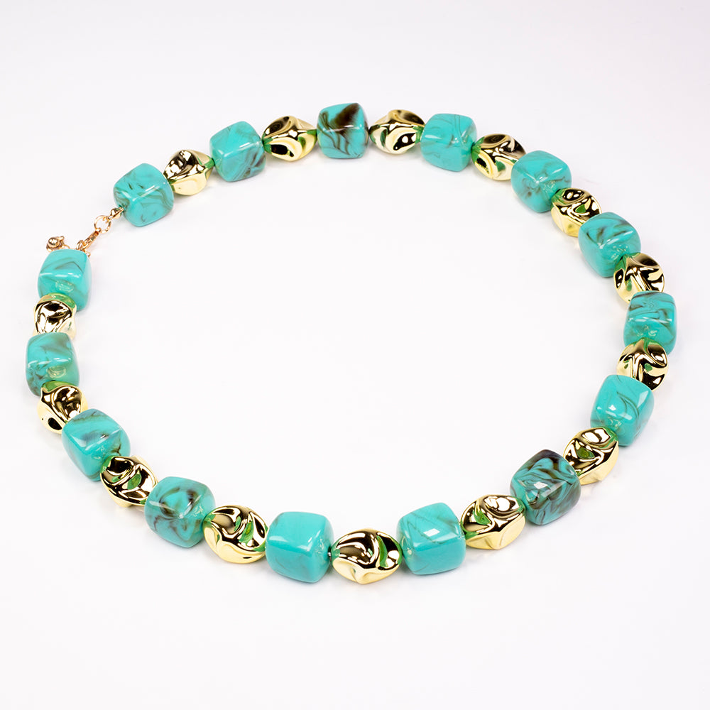 Conjunto Cuenta con Cristal Emporia® Verde ( Collar +Pulsera ) 4 