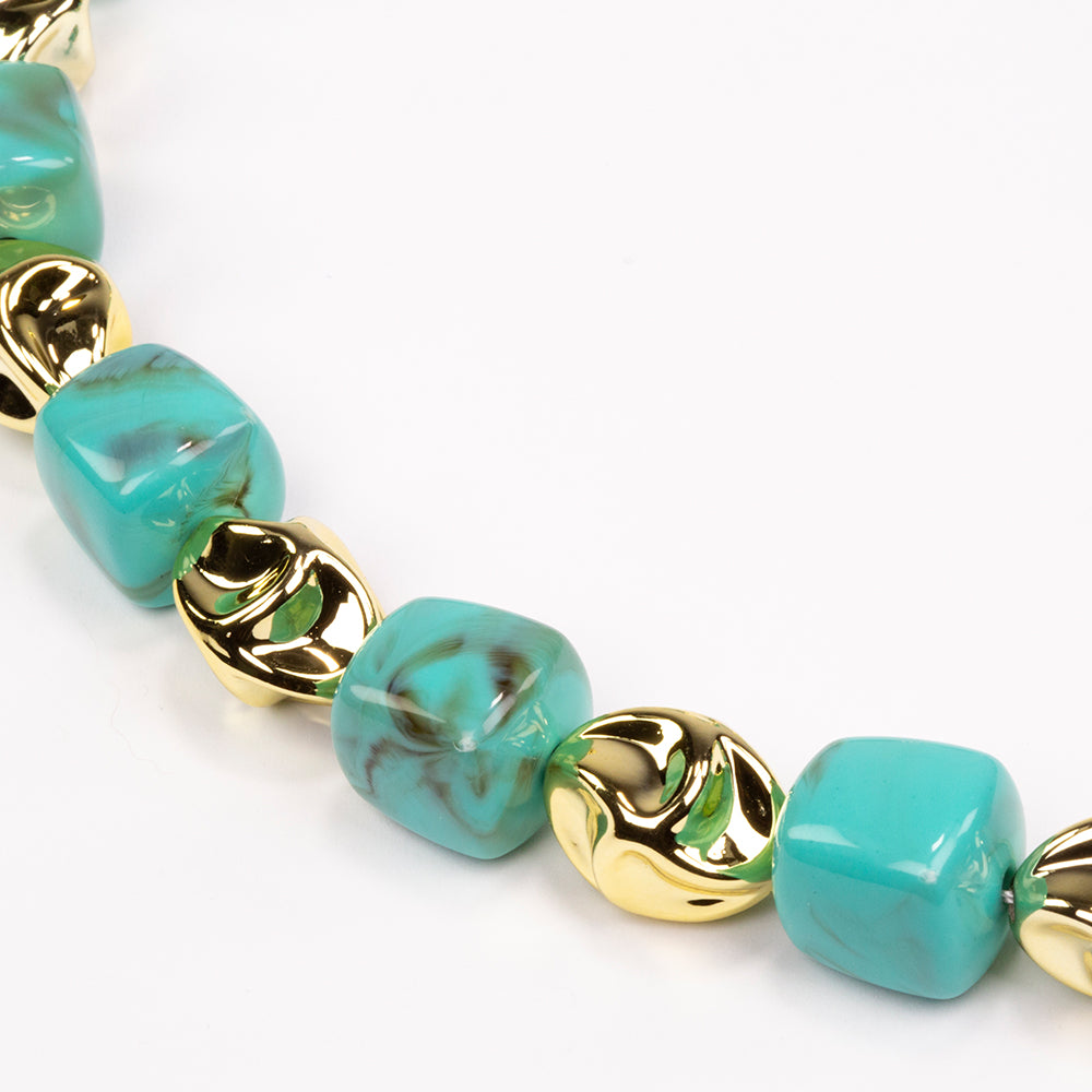 Conjunto Cuenta con Cristal Emporia® Verde ( Collar +Pulsera ) 5 
