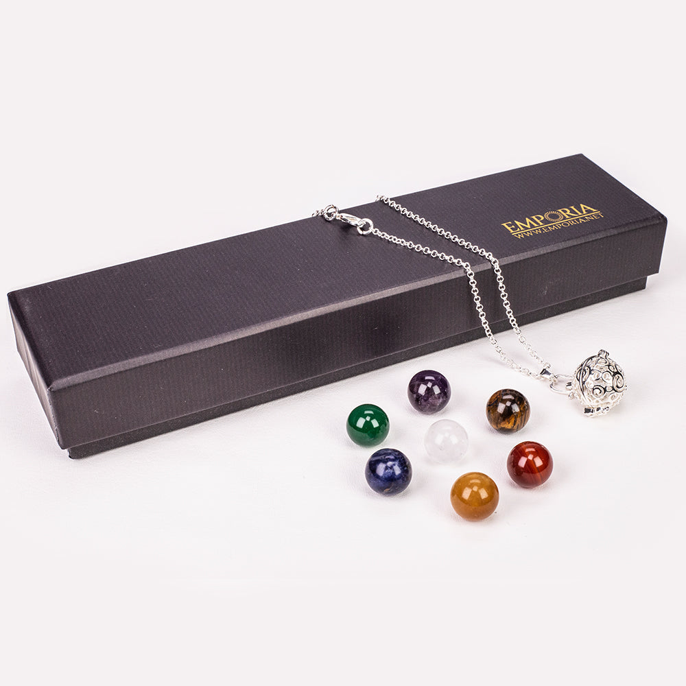 Collar de Aleación Bañado en Oro con Amatista y Cuarzo Claro 1 