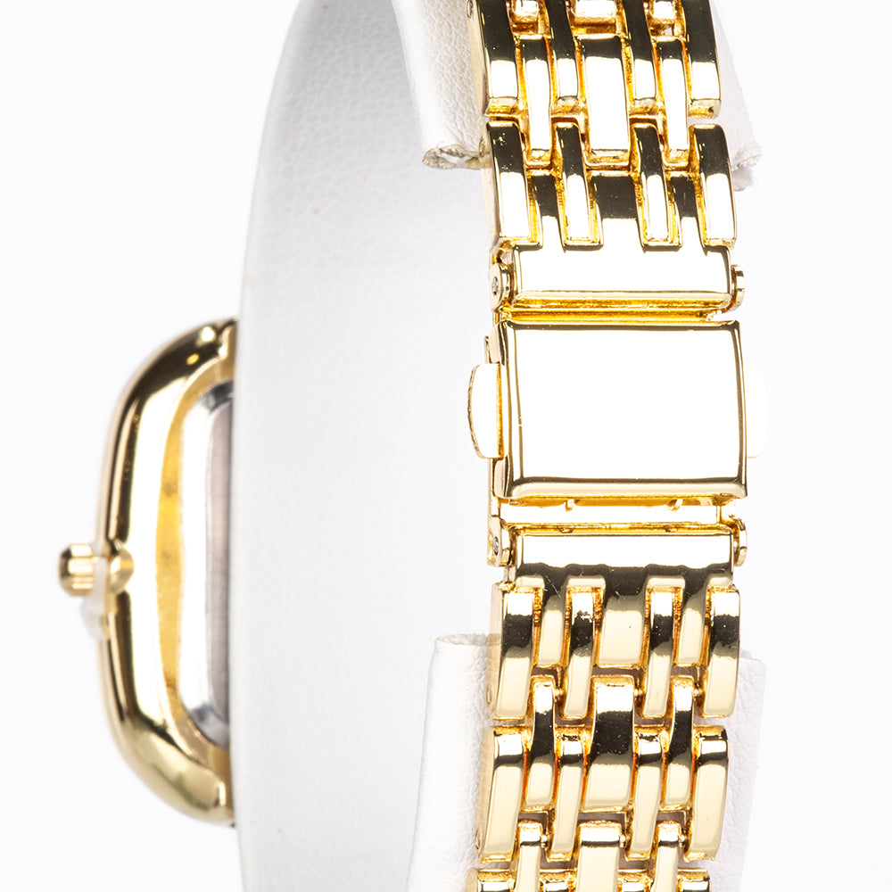 Reloj de Aleación Bañado en Oro con Rubí y Cristal Emporia® Blanco ( Pulsera ) 3 