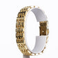 Reloj de Aleación Bañado en Oro con Rubí y Cristal Emporia® Blanco ( Pulsera )