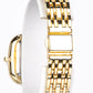 Reloj de Aleación Bañado en Oro con Zafiro y Cristal Emporia® Blanco ( Pulsera )