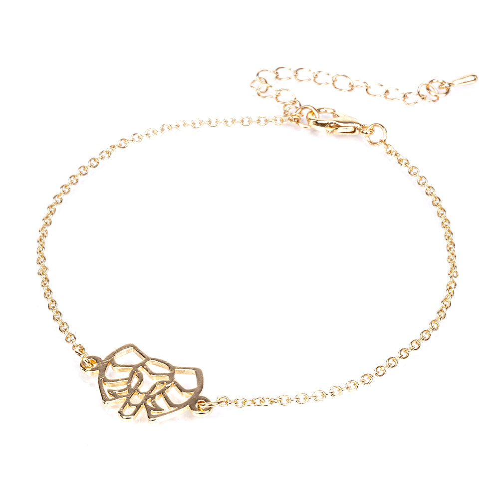 Conjunto de Aleación Bañado en Oro ( Collar +Pulsera ) 6 