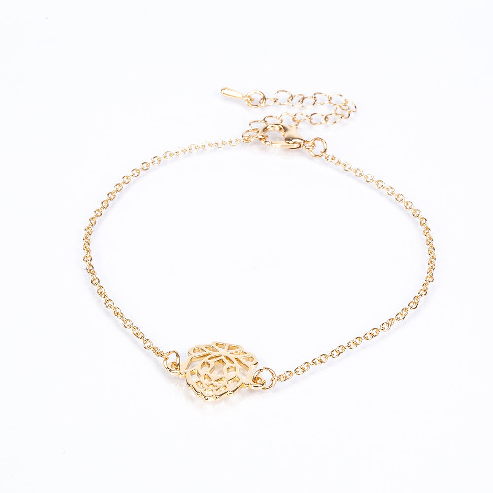 Conjunto de Aleación Bañado en Oro ( Collar +Pulsera ) 3 