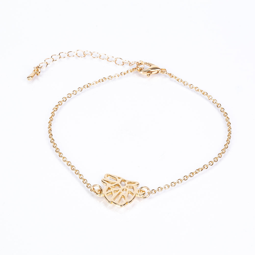 Conjunto de Aleación Bañado en Oro ( Collar +Pulsera ) 3 