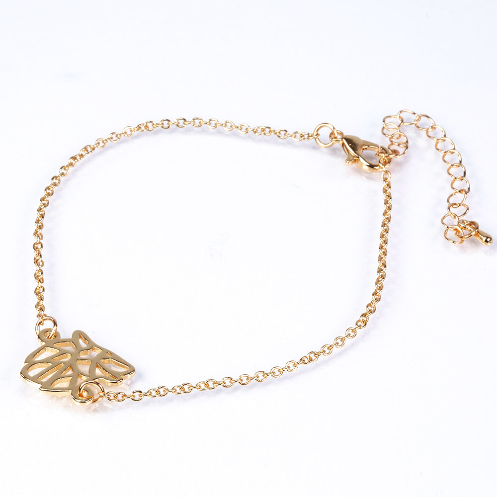 Conjunto de Aleación Bañado en Oro ( Collar +Pulsera ) 6 