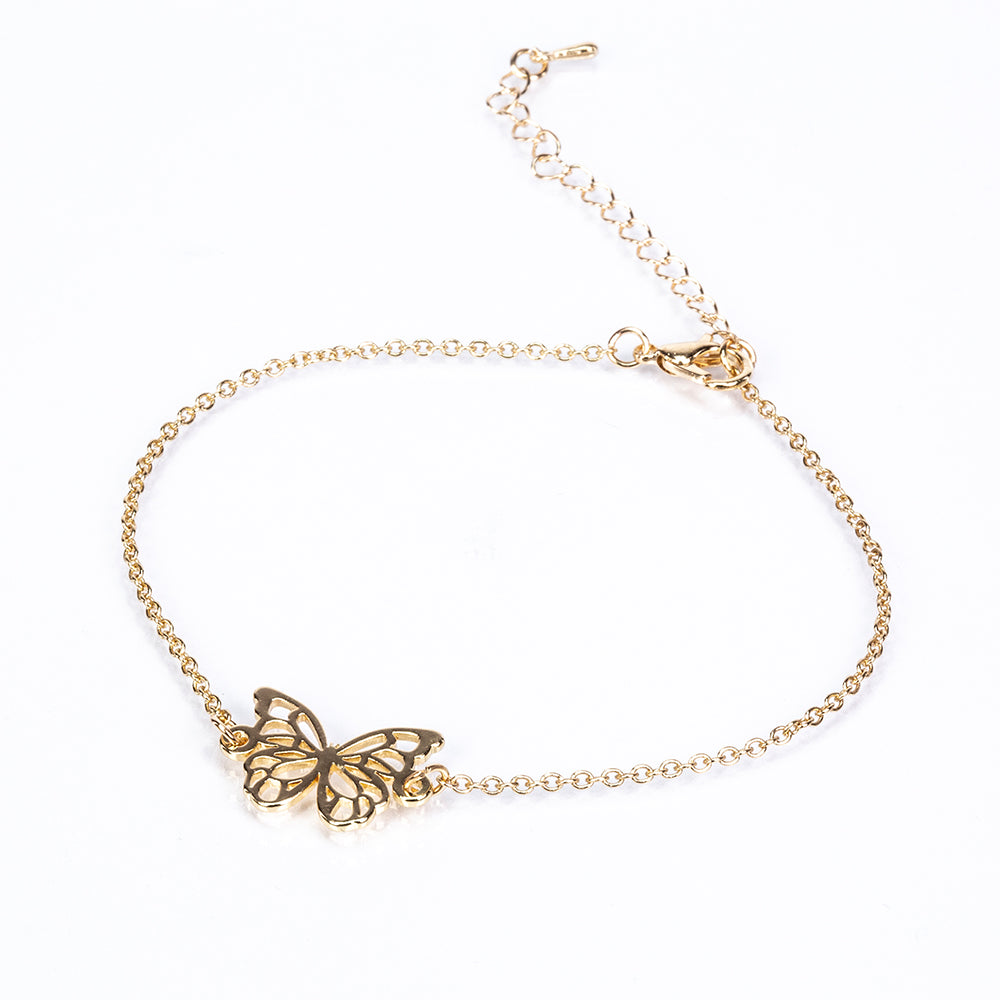 Conjunto de Aleación Bañado en Oro ( Collar +Pulsera )