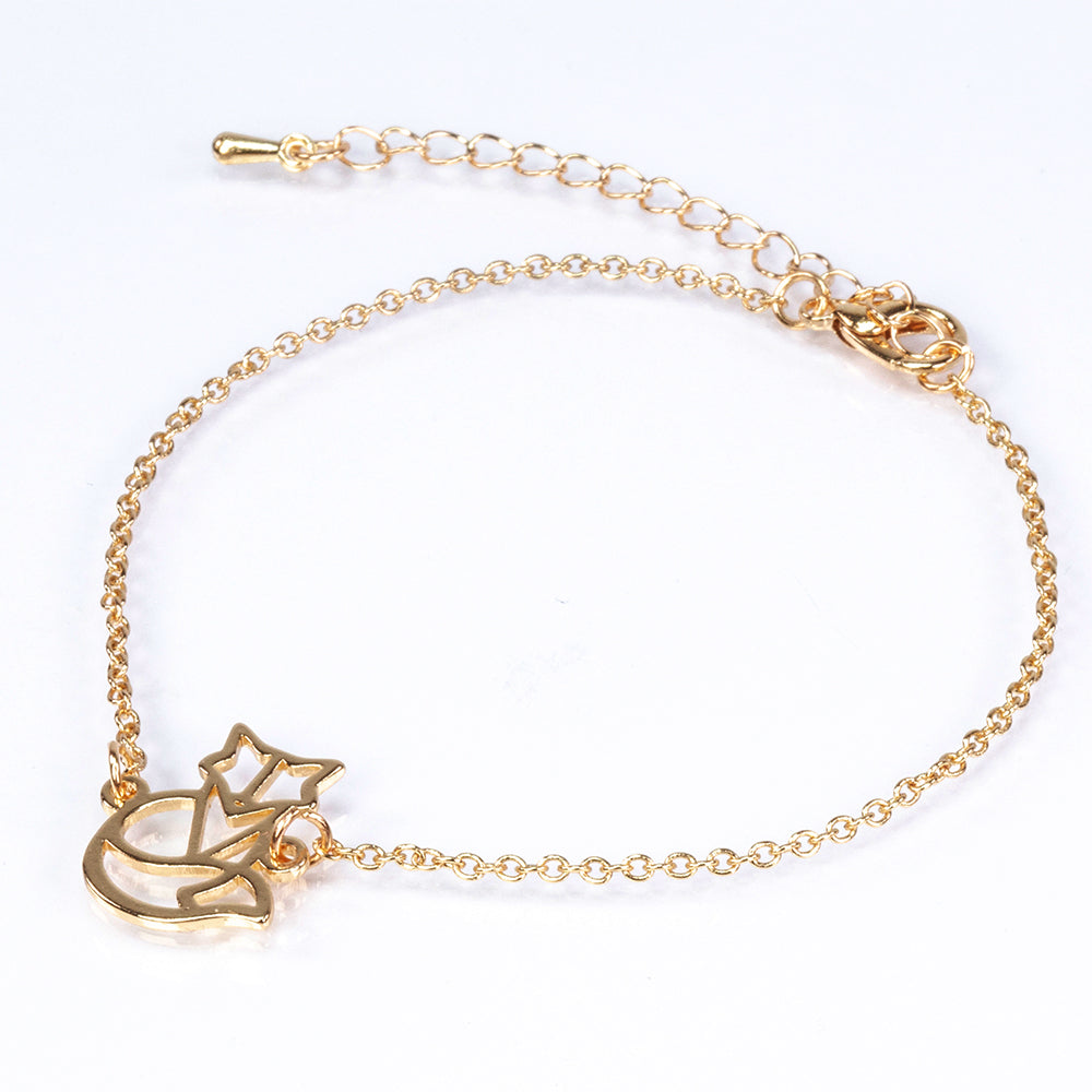 Conjunto de Aleación Bañado en Oro ( Collar +Pulsera ) 6 