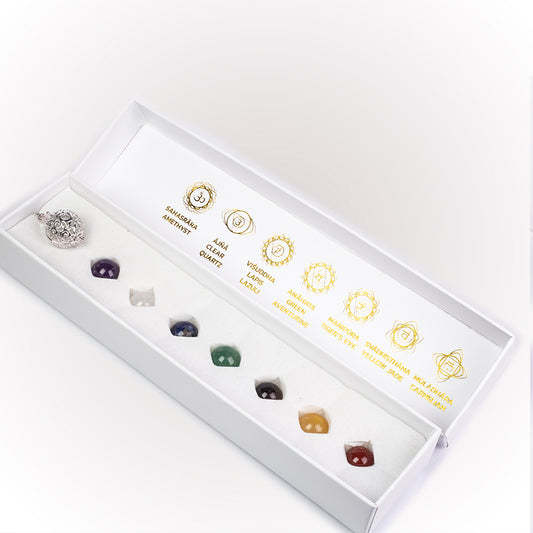 Collar de Aleación Bañado en Oro con Amatista y Lapislázuli ( Collar +Colgante )