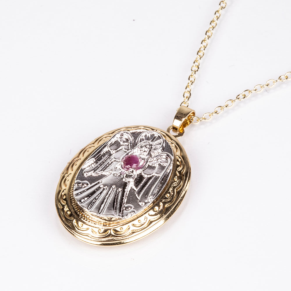 Collar con amuleto angelical protector – medalla abrible