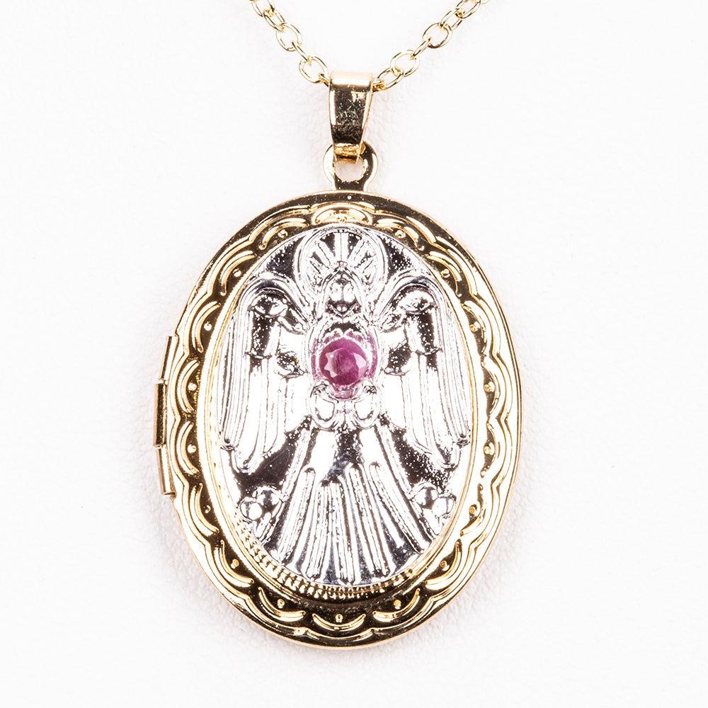 Collar con amuleto angelical protector – medalla abrible
