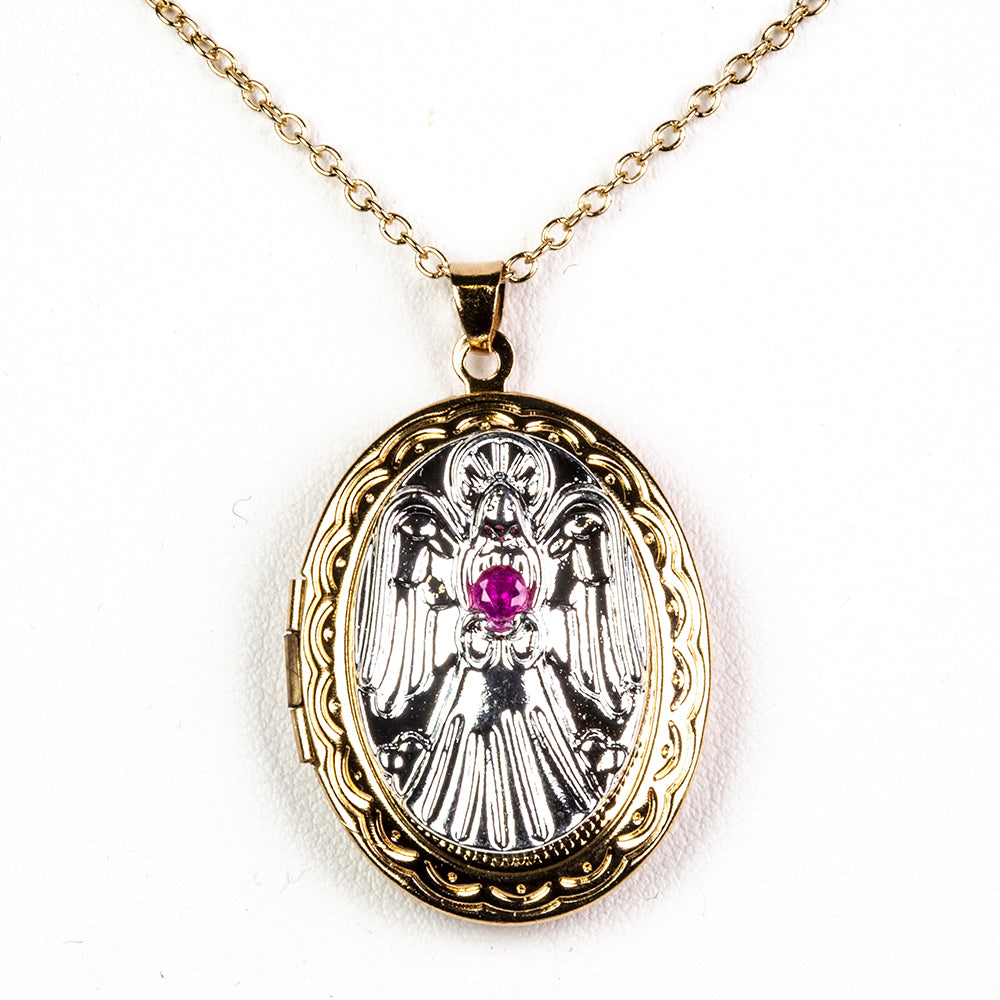 Collar con amuleto angelical protector – medalla abrible