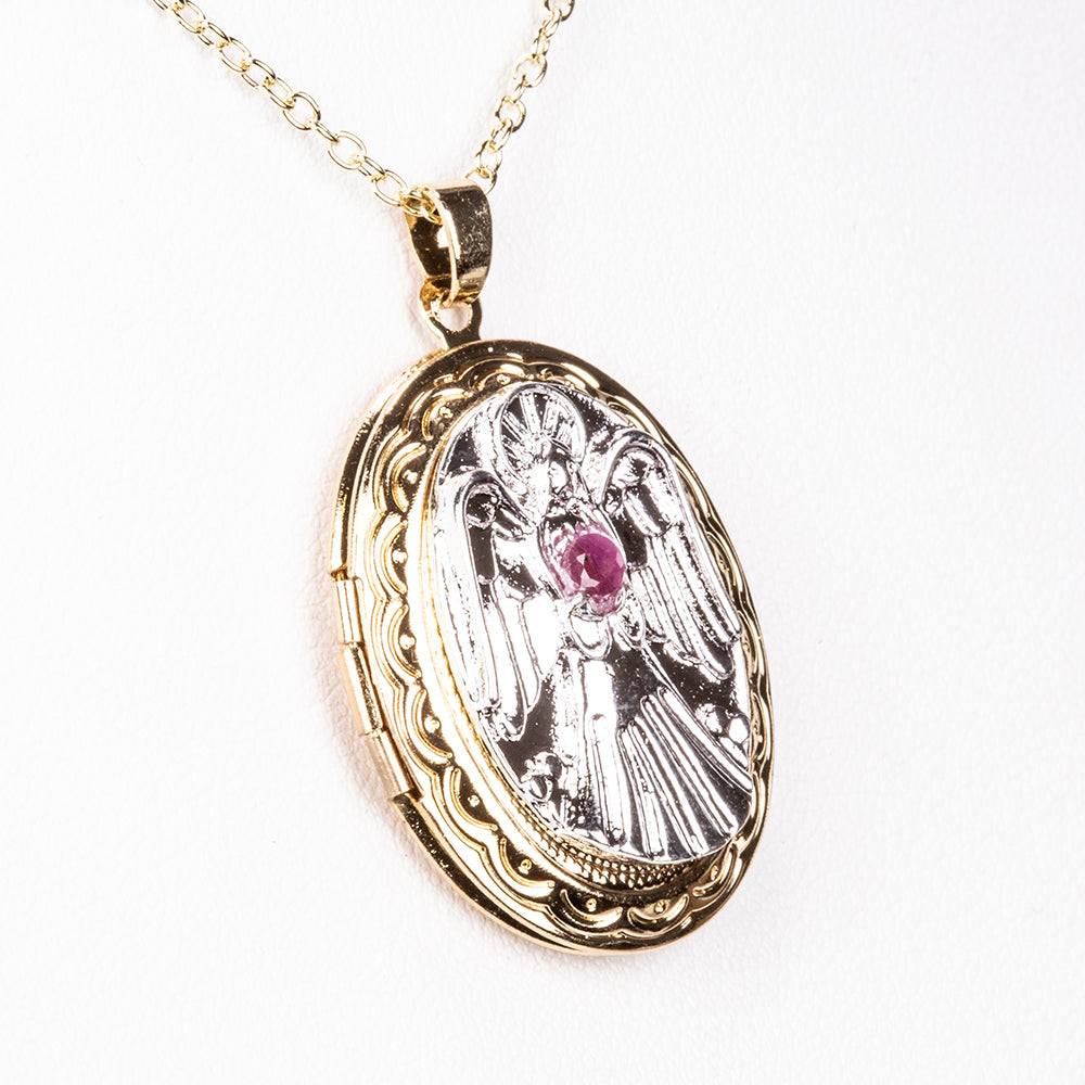 Collar con amuleto angelical protector – medalla abrible 8 