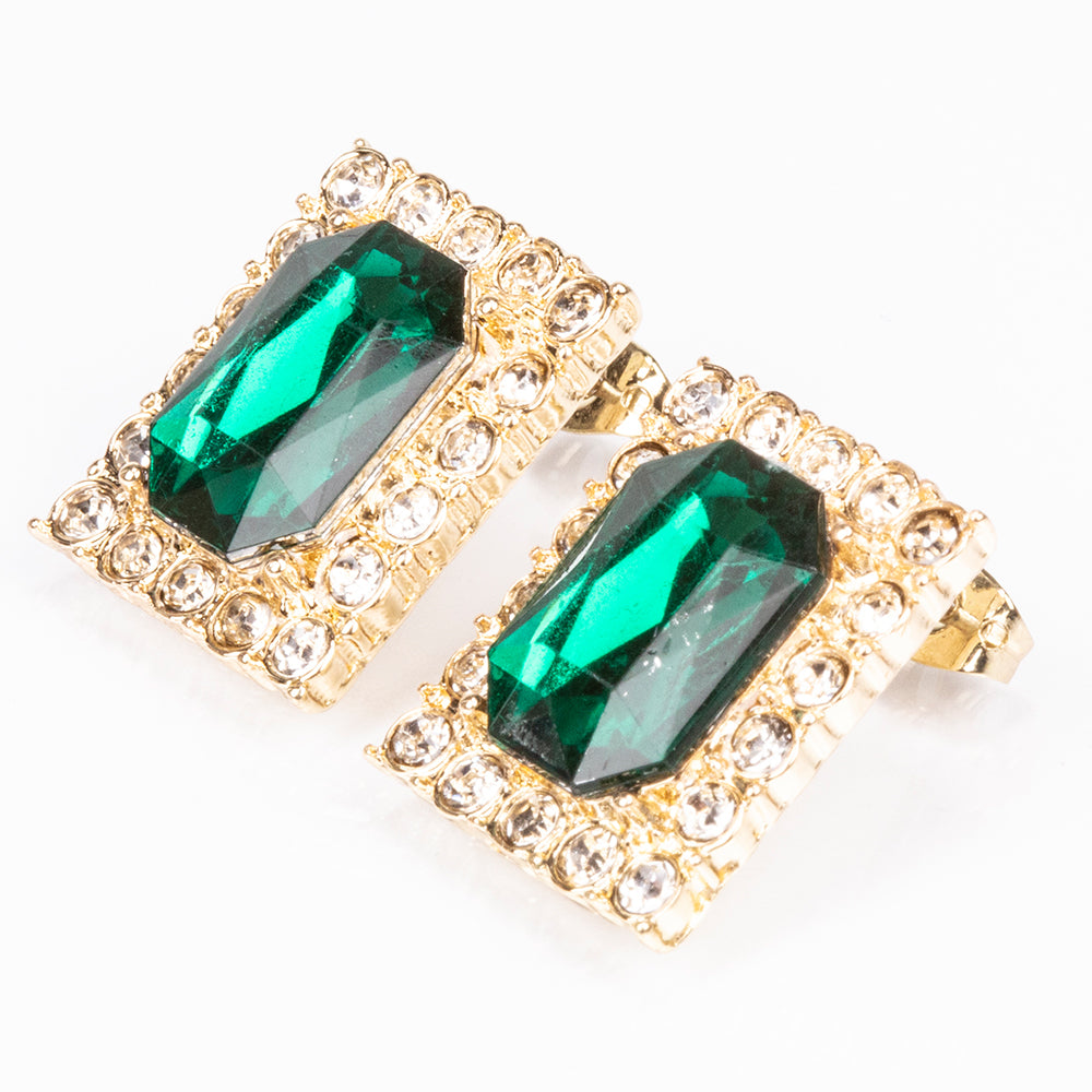 Reloj de Aleación Bañado en Oro con Cristal Emporia® Verde y Cristal Emporia® Blanco ( Collar +Pendientes +Colgante ) 11 