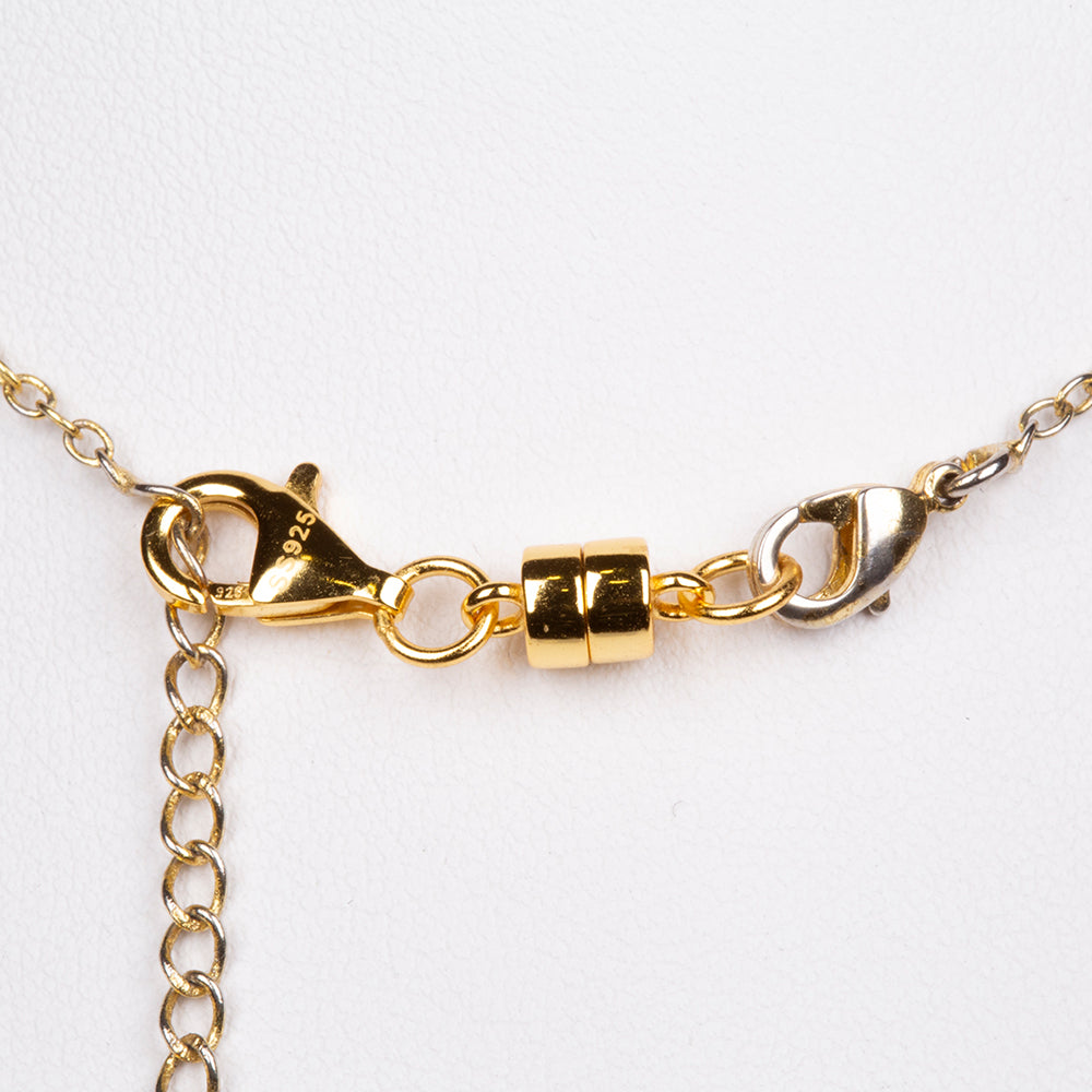 Cerradura magnética de plata chapada en oro amarillo 2 