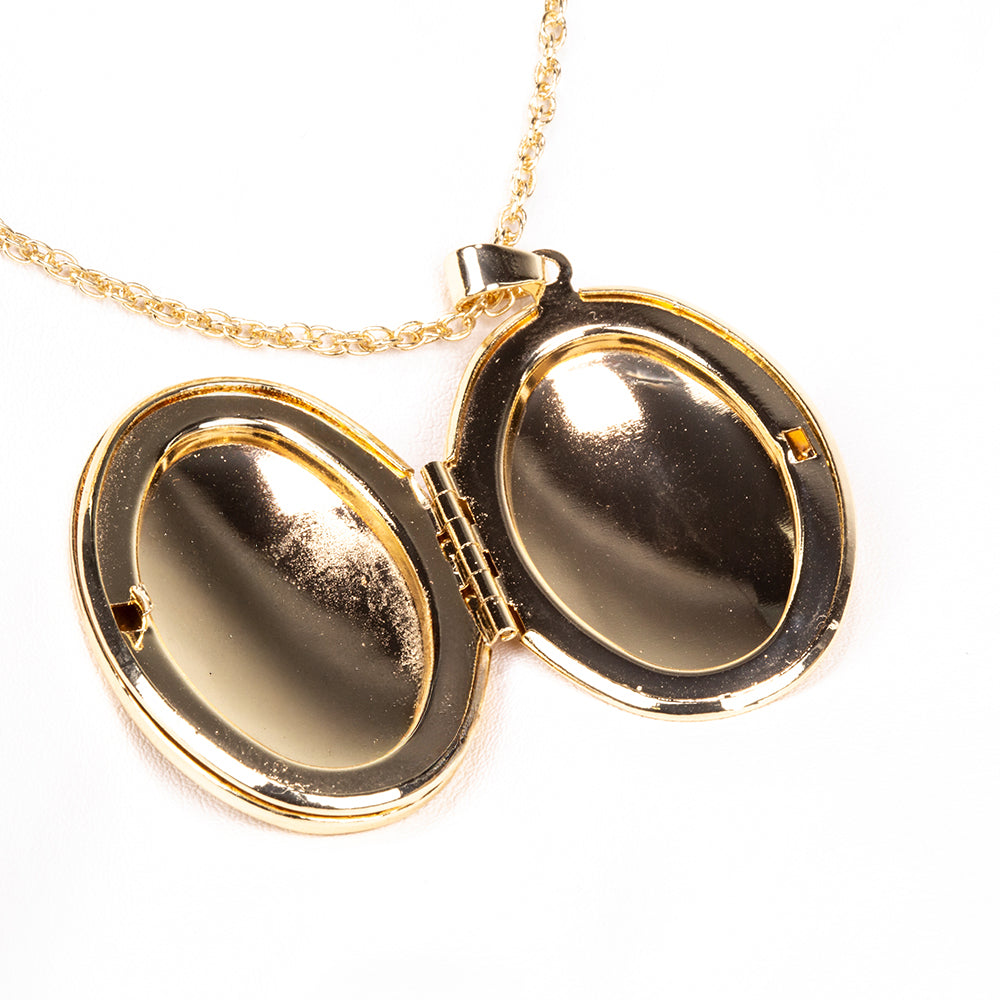 Collar de Aleación Bañado en Oro con Rubí y Zafiro