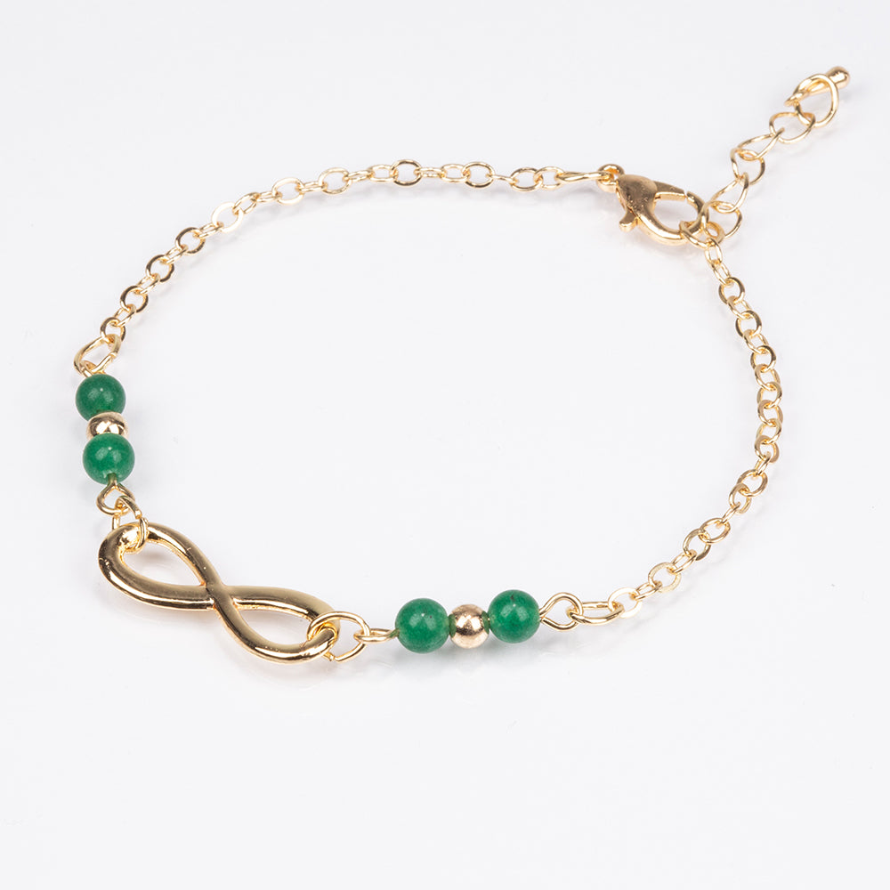 Pulsera de Aleación Bañado en Oro con Esmeralda 5 