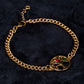 Pulsera de Aleación Bañado en Oro con Rubí y Zafiro