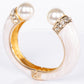Pulsera de Aleación Bañado en Oro con Cristal Emporia® Blanco