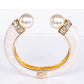 Pulsera de Aleación Bañado en Oro con Cristal Emporia® Blanco