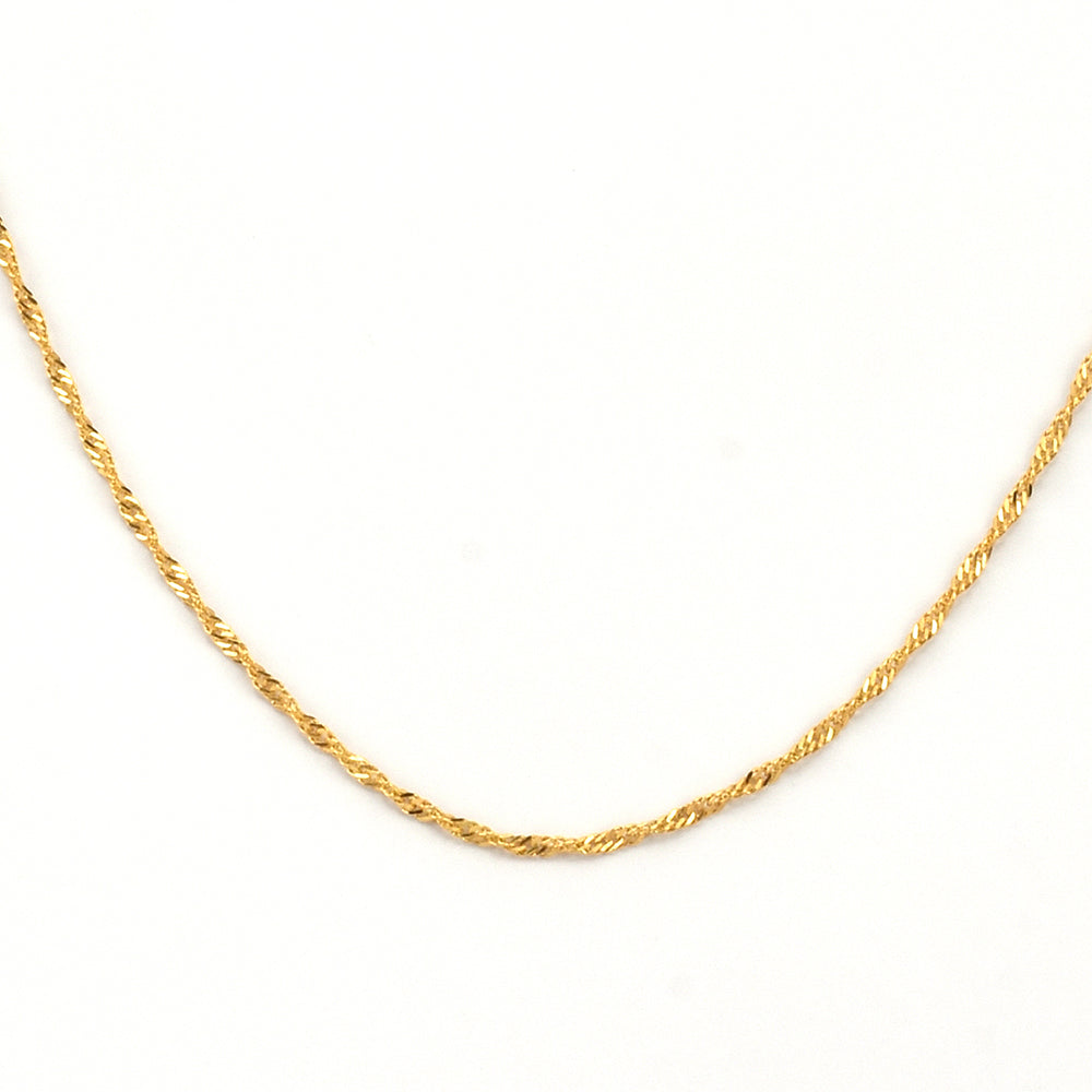 Cadena de Plata Bañada en Oro 2 