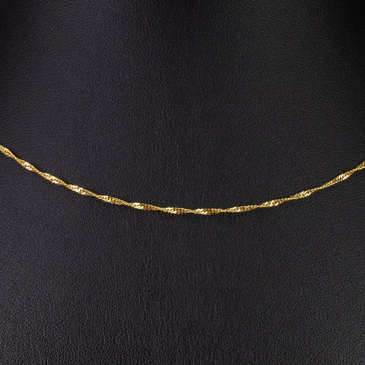 Cadena de Plata Bañada en Oro