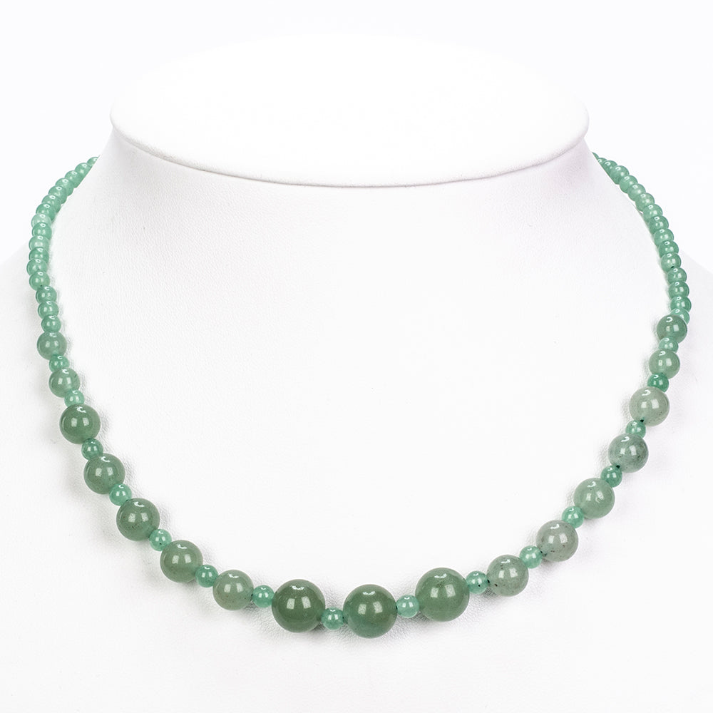 Collar de Plata con Anenturina Verde