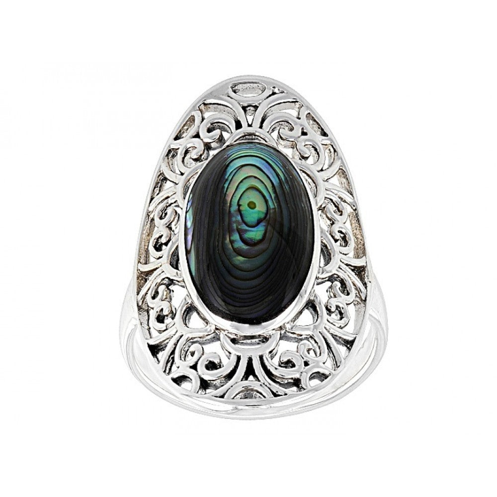 Anillo de Plata con Concha de abulón