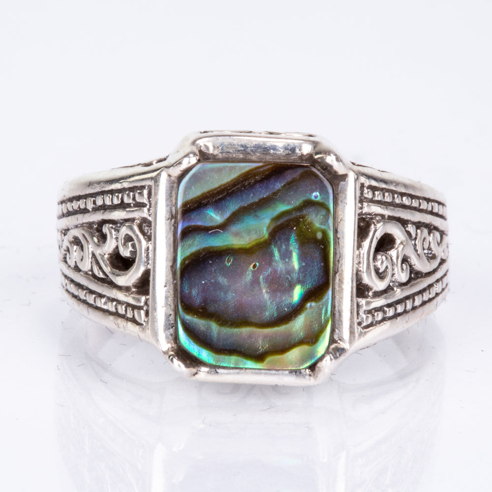 Anillo de Plata con Concha de abulón 5 
