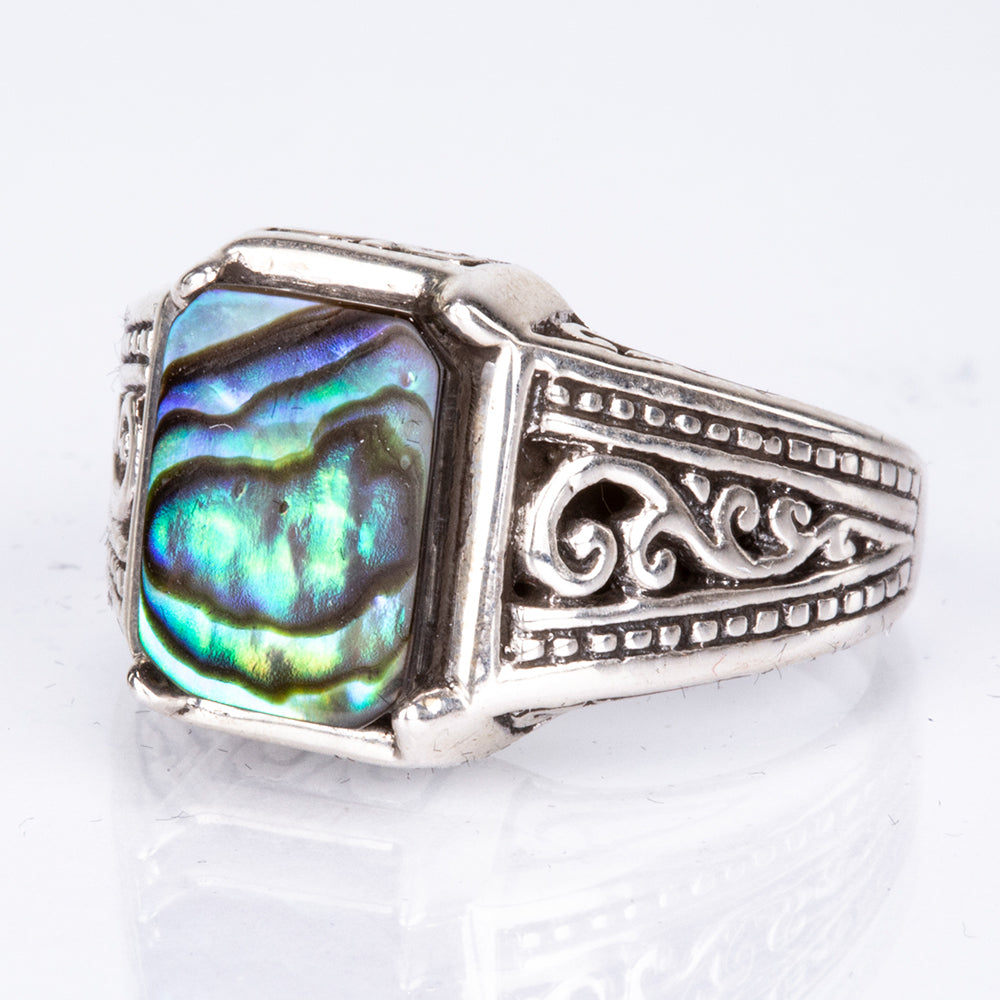 Anillo de Plata con Concha de abulón 4 