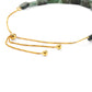 Pulsera de Plata Bañada en Oro con Esmeralda de Brasil
