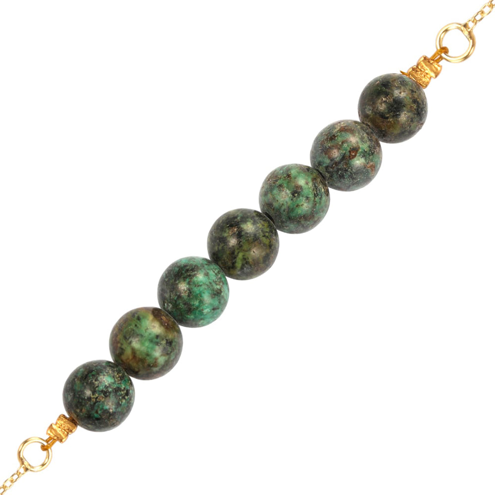 Collar de Plata Bañada en Oro con Turquesa