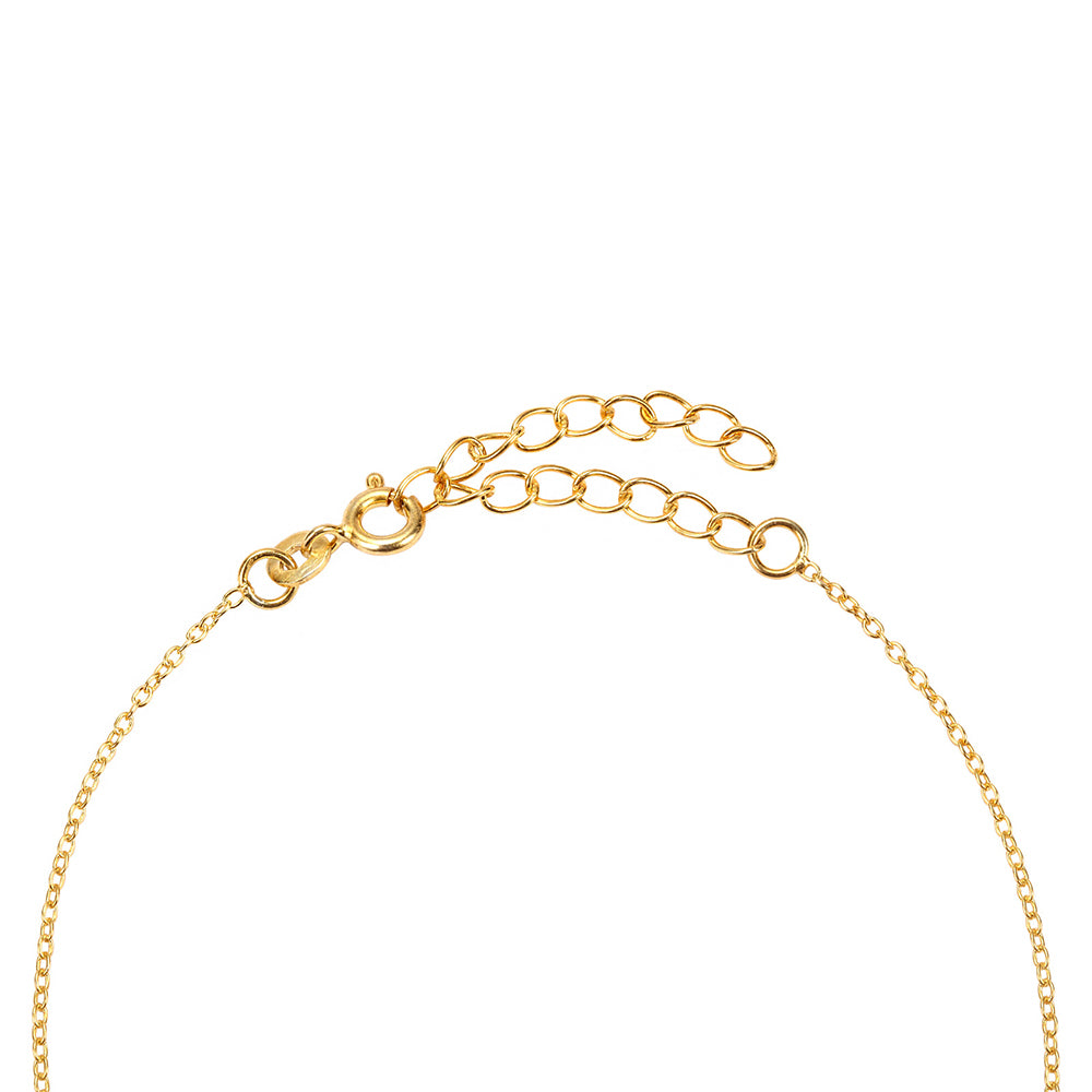 Collar de Plata Bañada en Oro con Turquesa 4 