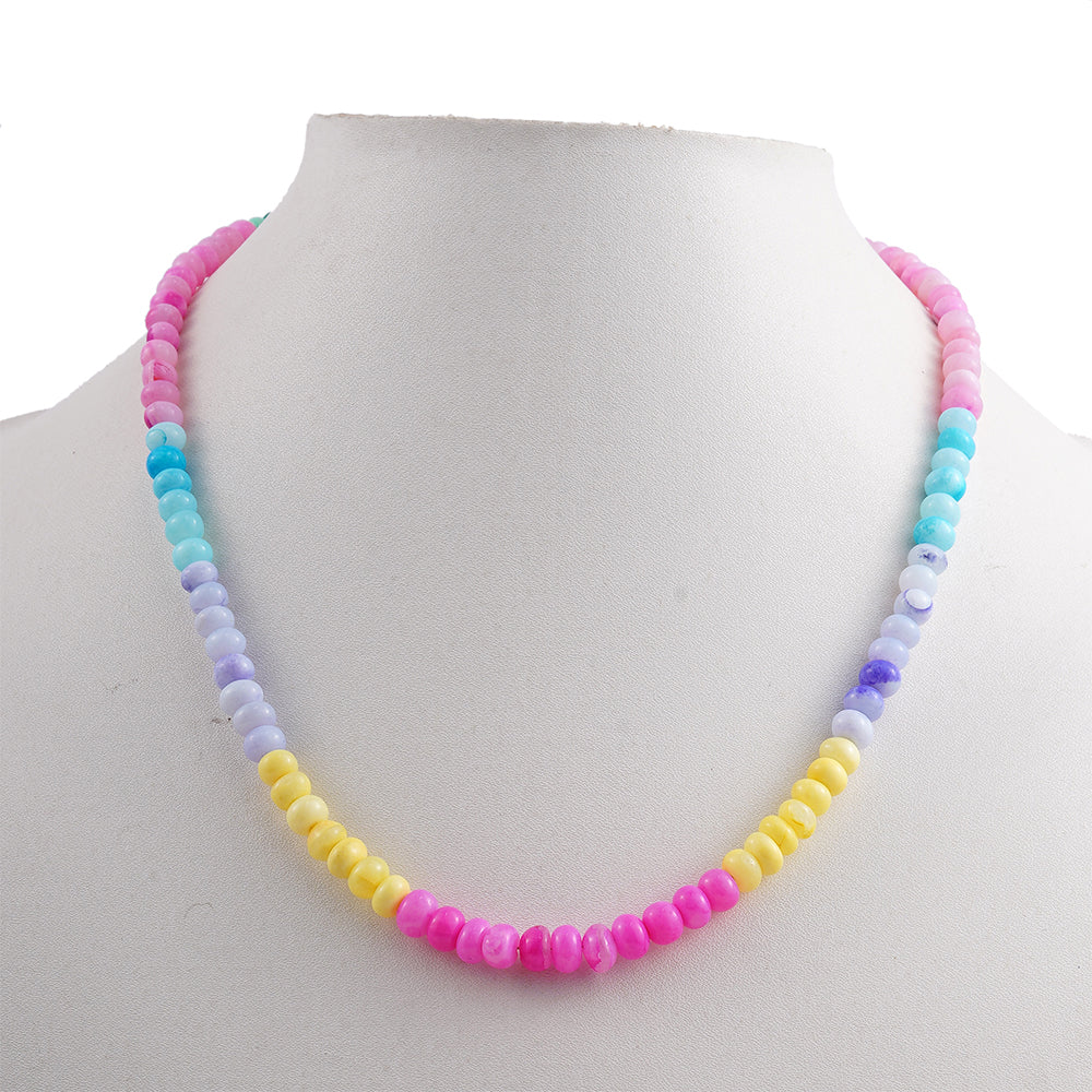 Collar de Aleación Bañado en Oro con Ópalo