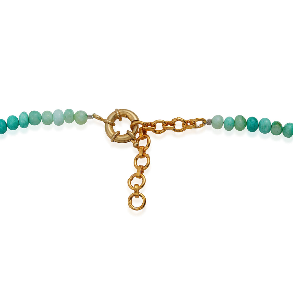 Collar de Aleación Bañado en Oro con Ópalo 7 