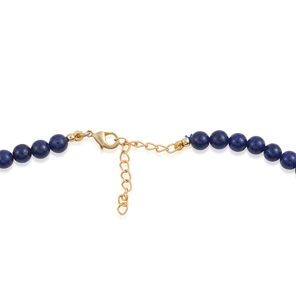 Collar de Aleación Bañado en Oro con Lapislázuli 5 
